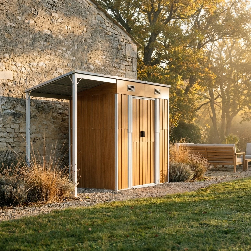 Abri de jardin adossé Oppède — vue d'ensemble en extérieur