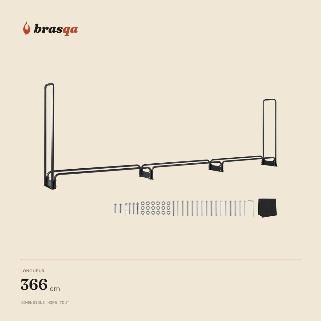 Range-bûches long Tramontane — dimensions hors tout