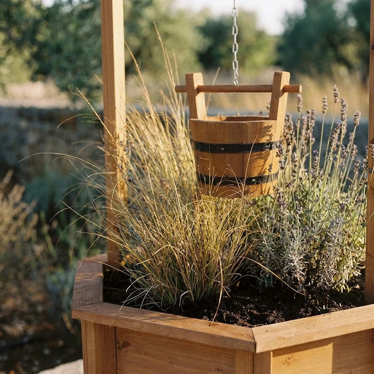 Jardinière puits Fontvieille — en cours d'utilisation