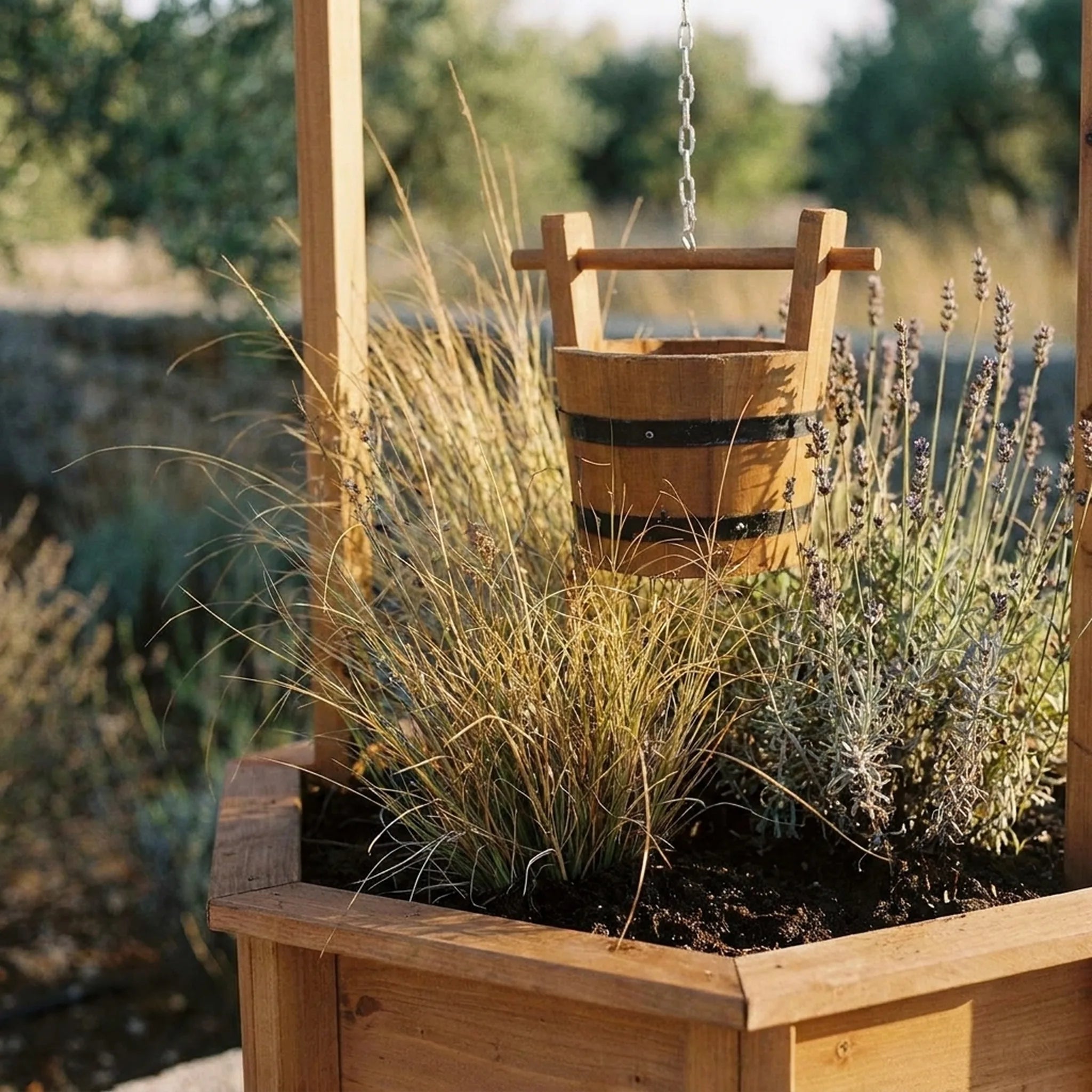Jardinière puits Fontvieille — en cours d'utilisation