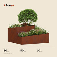 Jardinière surélevée Oliveraie — dimensions hors tout