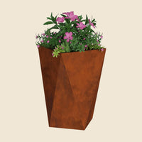 Lot de 2 jardinières hautes Cyprès — vue d'ensemble sur fond neutre