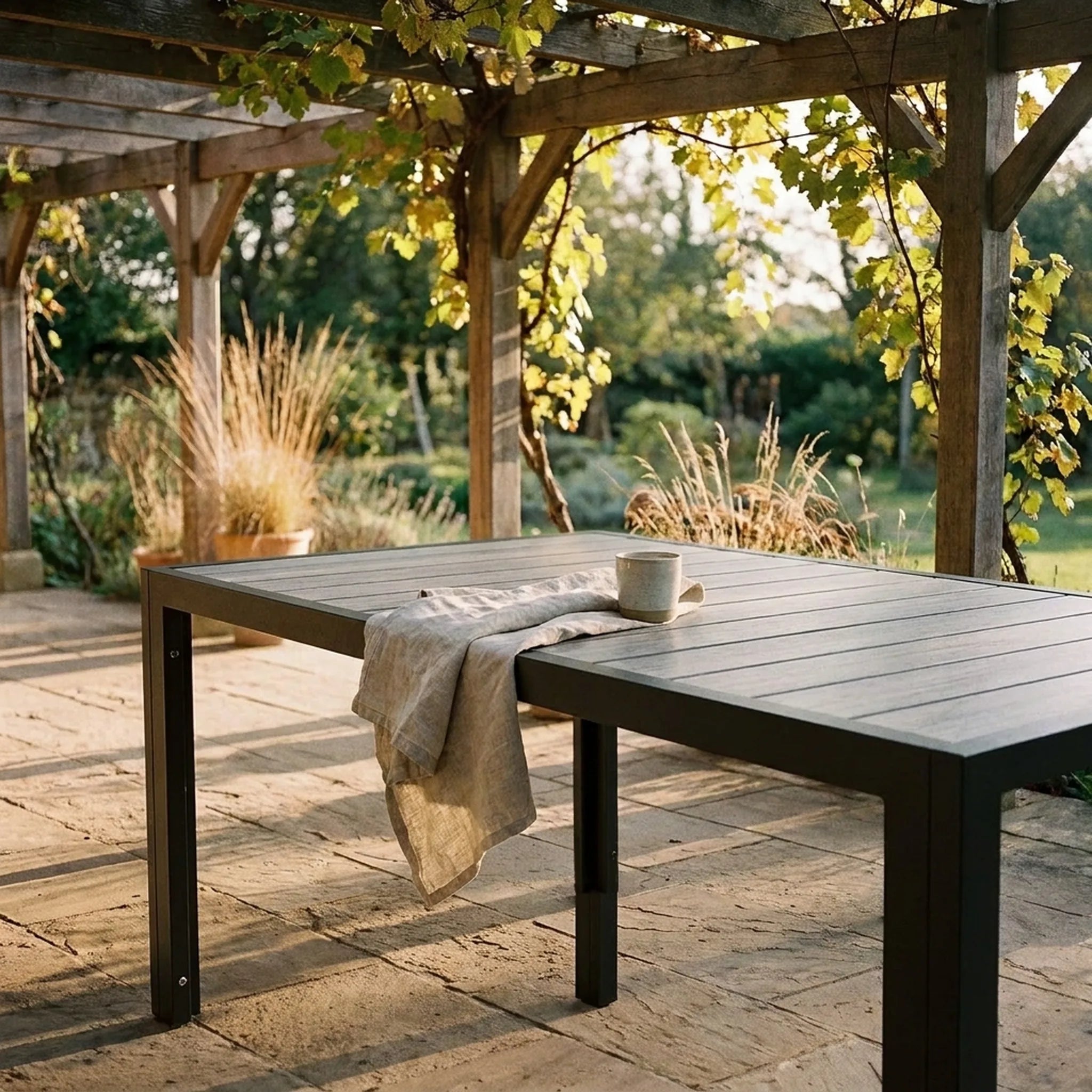 Table de jardin Lourmarin — en cours d'utilisation