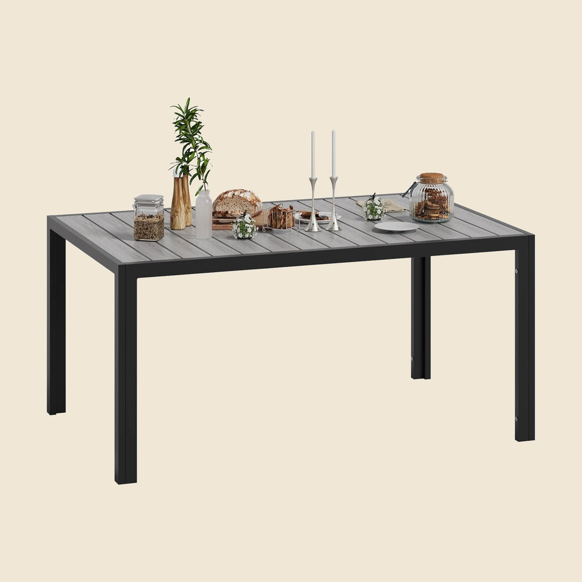 Table de jardin Lourmarin — vue d'ensemble sur fond neutre