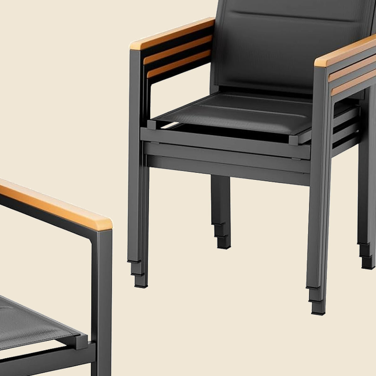 Chaise de jardin empilable Alpilles — détail de la finition