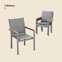 Chaise de jardin empilable Alpilles — coloris Gris