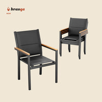 Chaise de jardin empilable Alpilles — coloris Noir