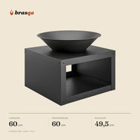Brasero à rangement Camargue — dimensions hors tout