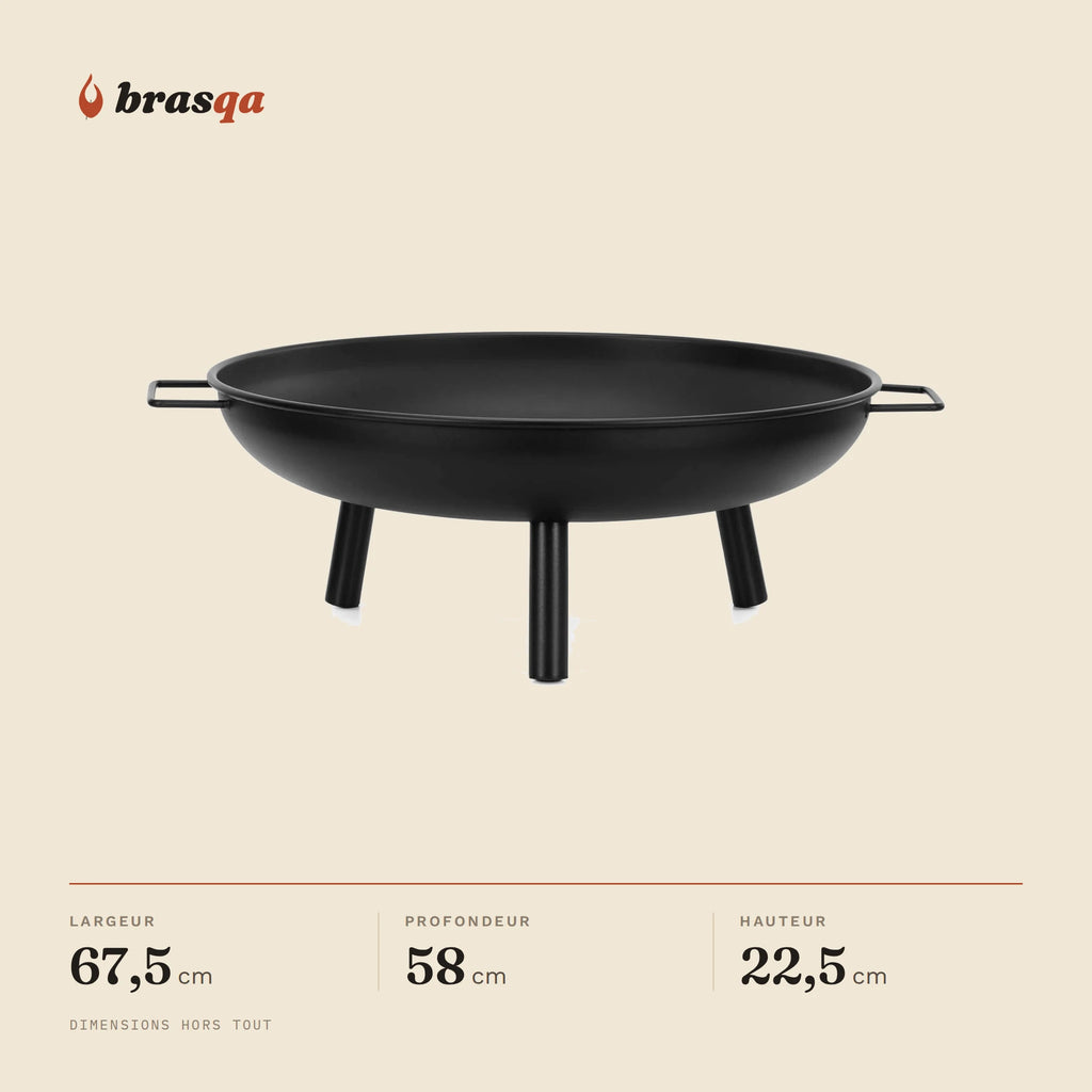 Brasero portable Draille — dimensions hors tout