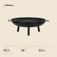 Brasero portable Draille — dimensions hors tout