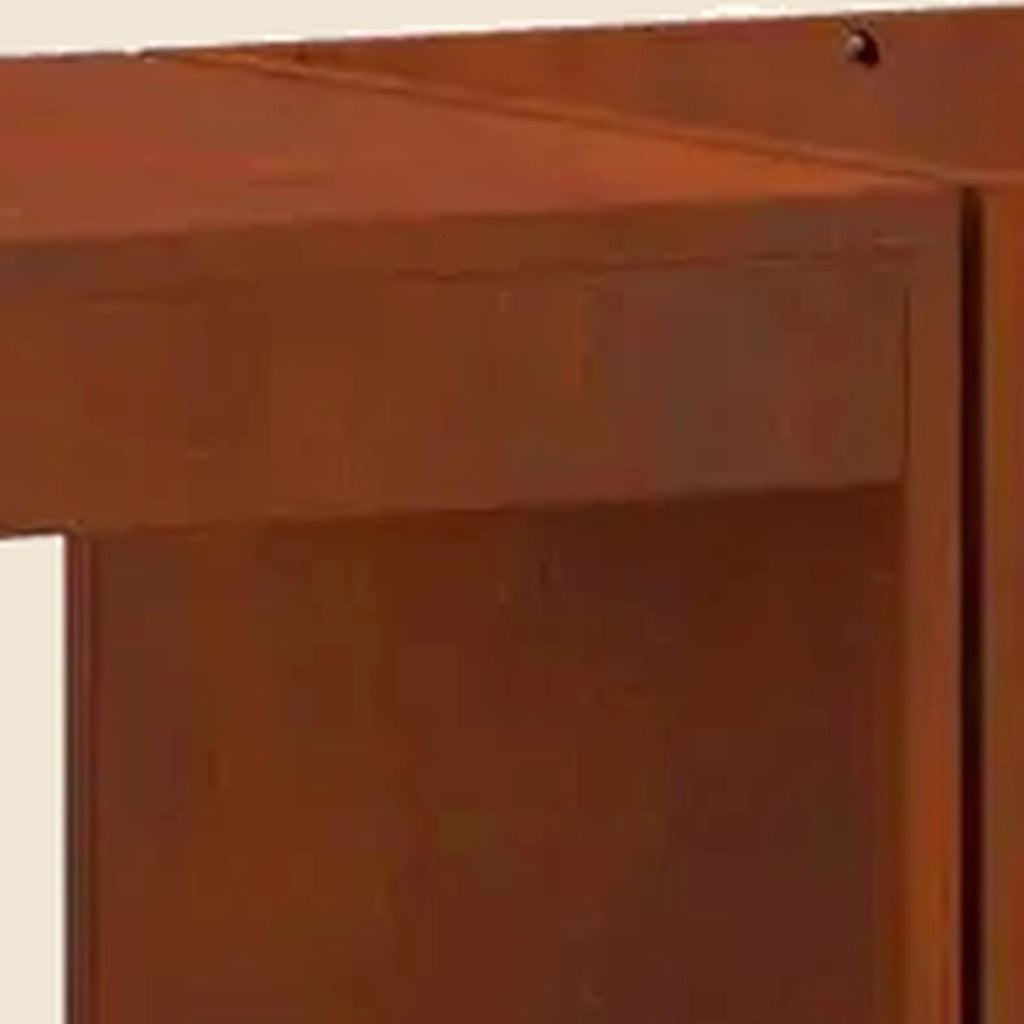 Brasero long à rangement Salin — détail de la finition
